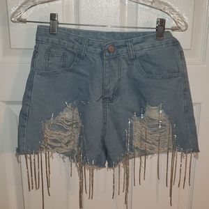 Ladies denim shorts